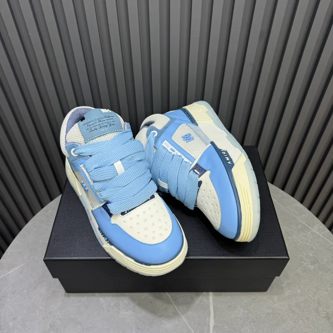 Men's shoes 💰660💰 AMIRI AMIRI trendy brand hot sale 🔥 Available all year round, couples 💑 Official website synchronization Imported fabrics 1⃣️ vs 1⃣️ replica, original factory special original sole, 35-45 (45. non-refundable)